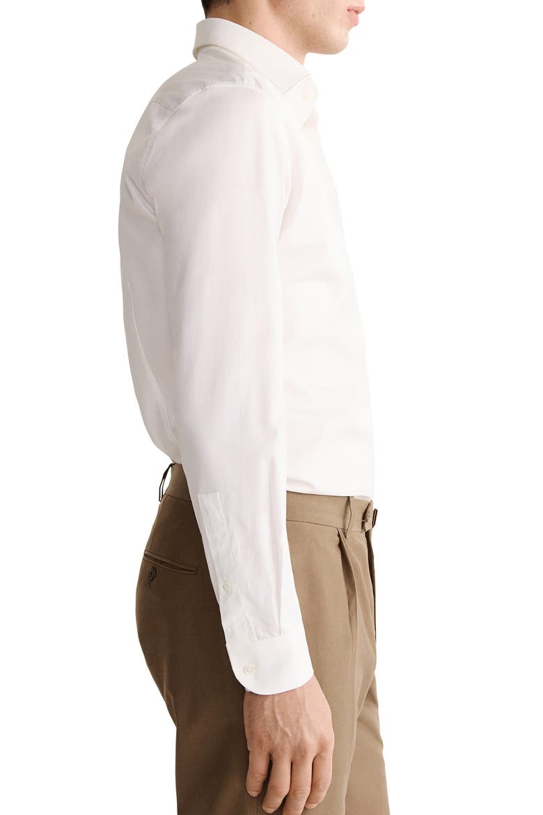 Slim Fit Cotton Button-Up Shirt, Alternate, color, WHITE