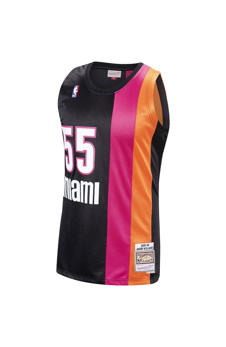 Mitchell & Ness Men's Mitchell & Ness Jason Williams Black Miami Heat 2005/06 Hardwood Classics Swingman Jersey, Alternate, color, Black