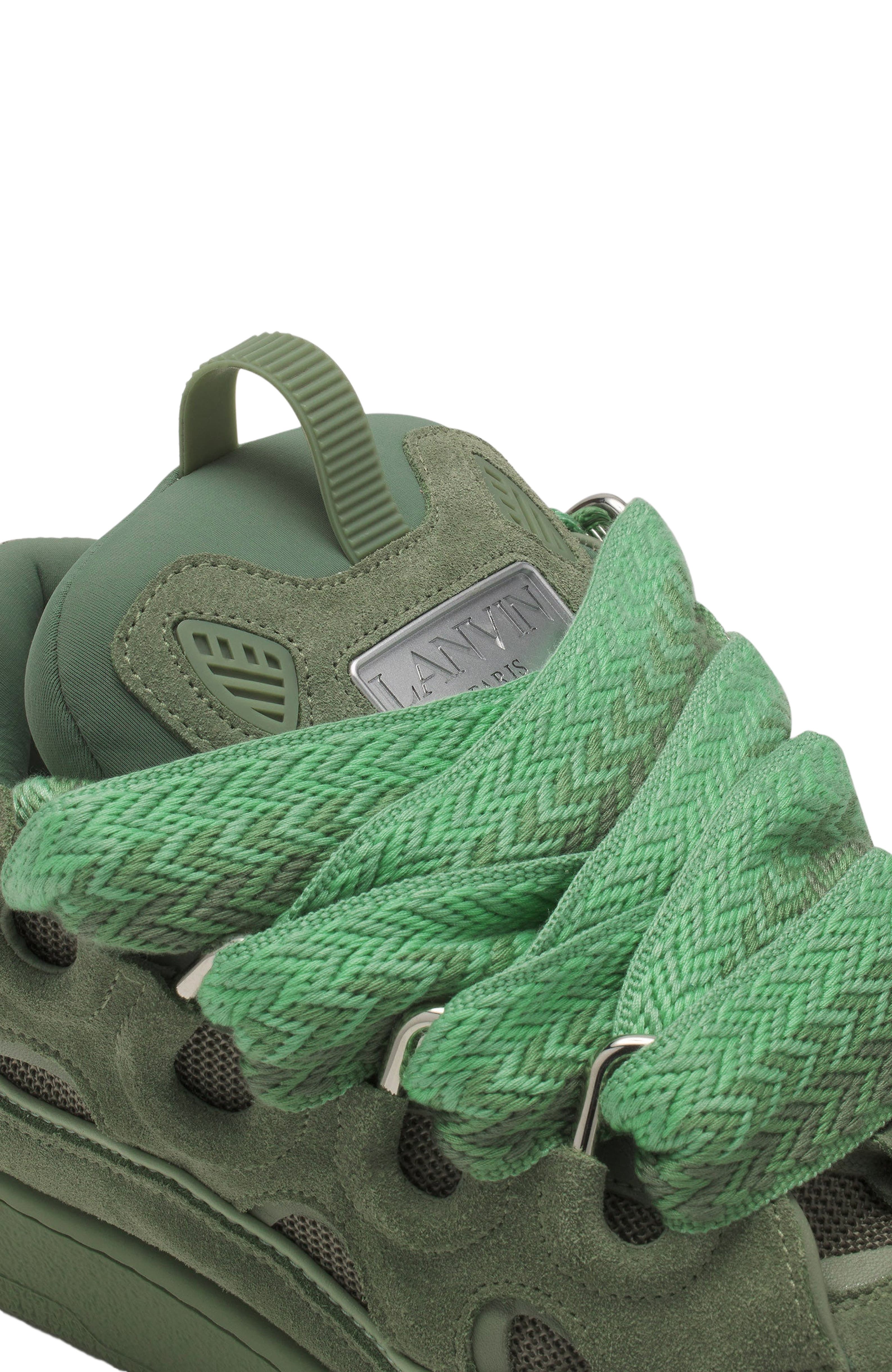 Lanvin Curb Monochrome Leather sneakers, Alternate, color, 