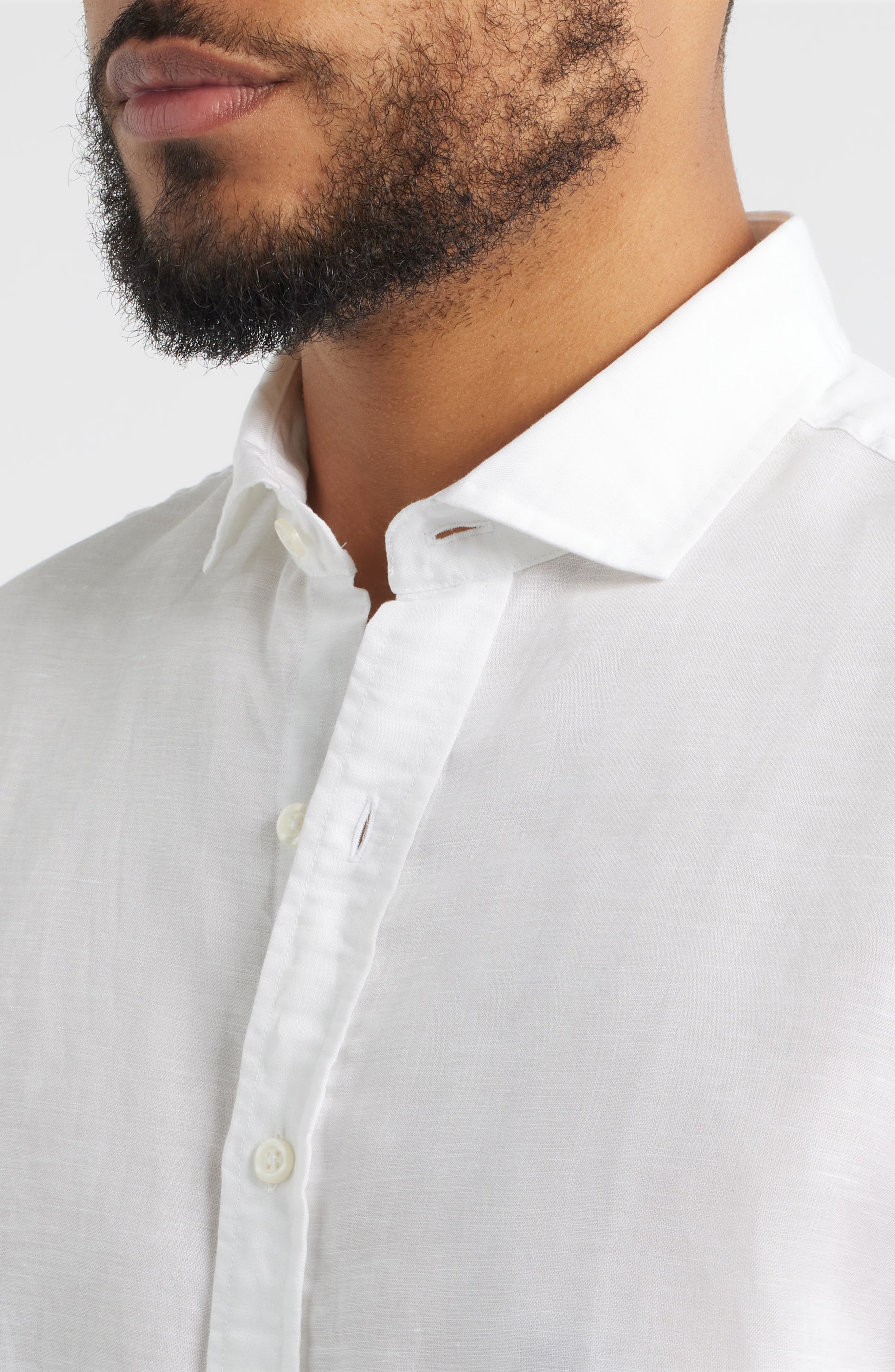 McCarthy Solid Linen Blend Button-Up Shirt - image 2
