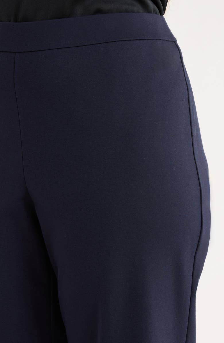 Eileen Fisher Double Knit Ankle Straight Leg Pants, Alternate, color, Ink