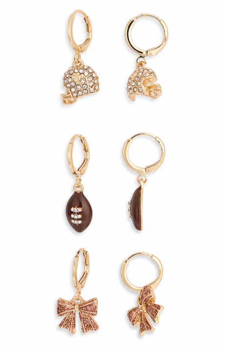 Gameday Set of 3 Huggie Hoop Earrings