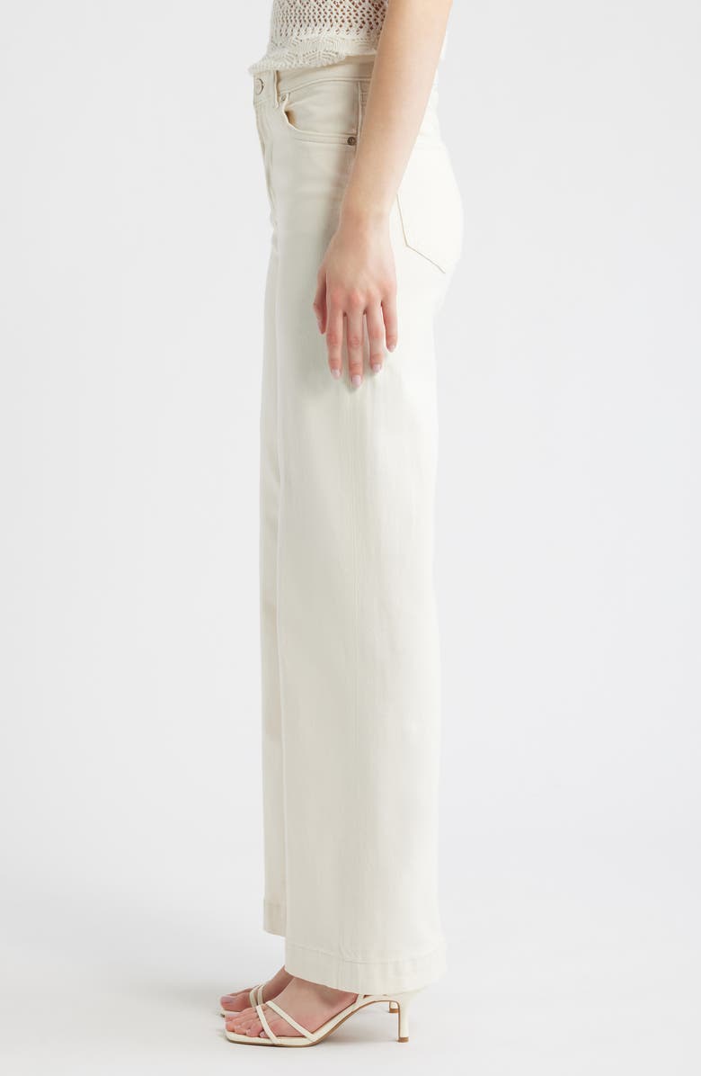 Reformation Bex Super Stretch Wide Leg Jeans, Alternate, color, Fior Di Latte