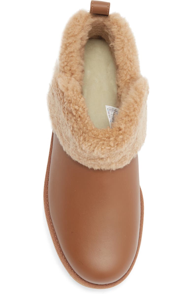 UGG<sup>®</sup> Ultra Mini Alina Curled Genuine Shearling Platform Boot, Alternate, color, Chestnut