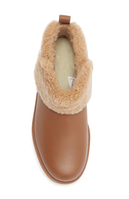 Ugg ® Ultra Mini Alina Curled Genuine Shearling Platform Boot In Brown