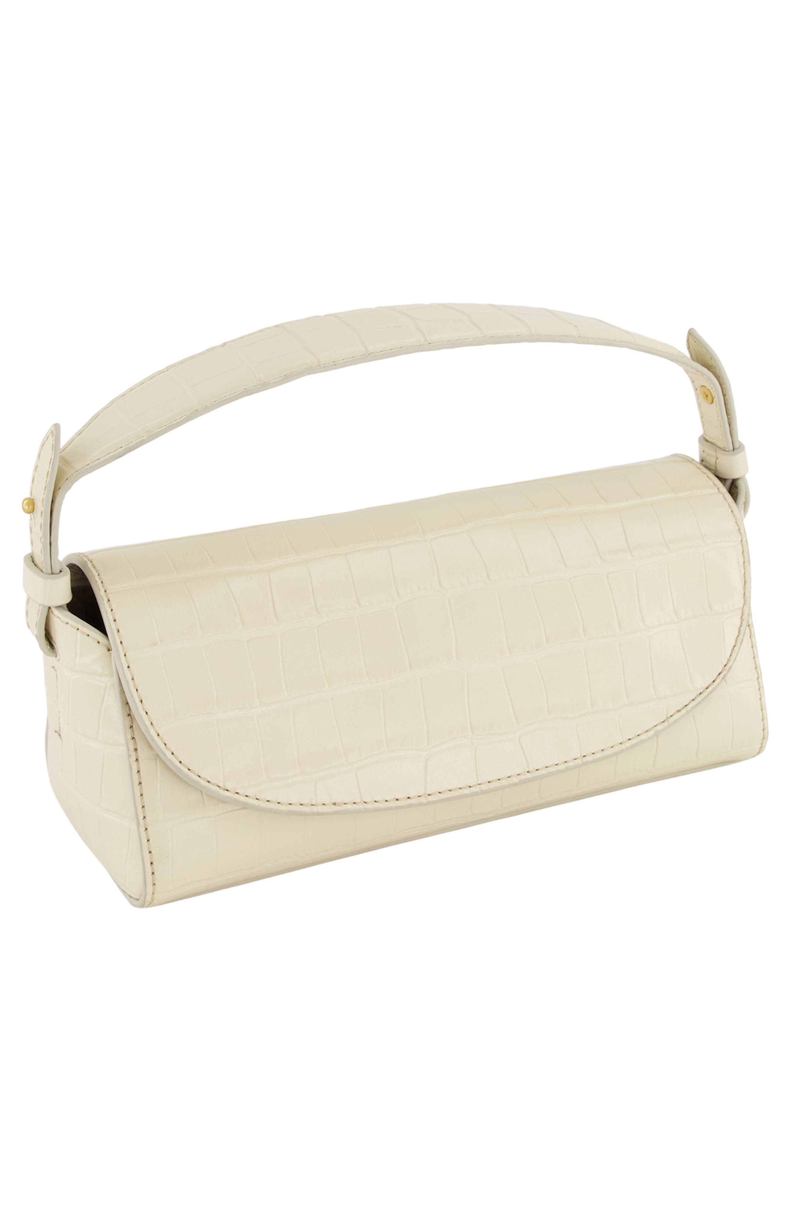 Vince Mini Sabrina Croc Embossed Leather Top Handle Ba, Alternate, color, Moonlight