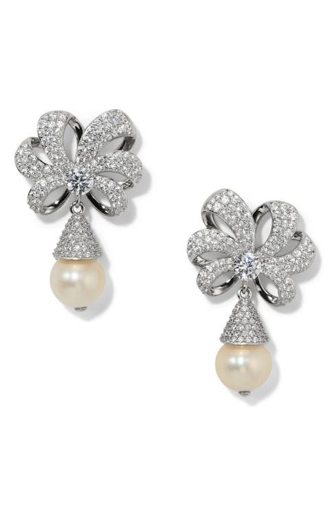Eros Faux Pearl Drop Earrings