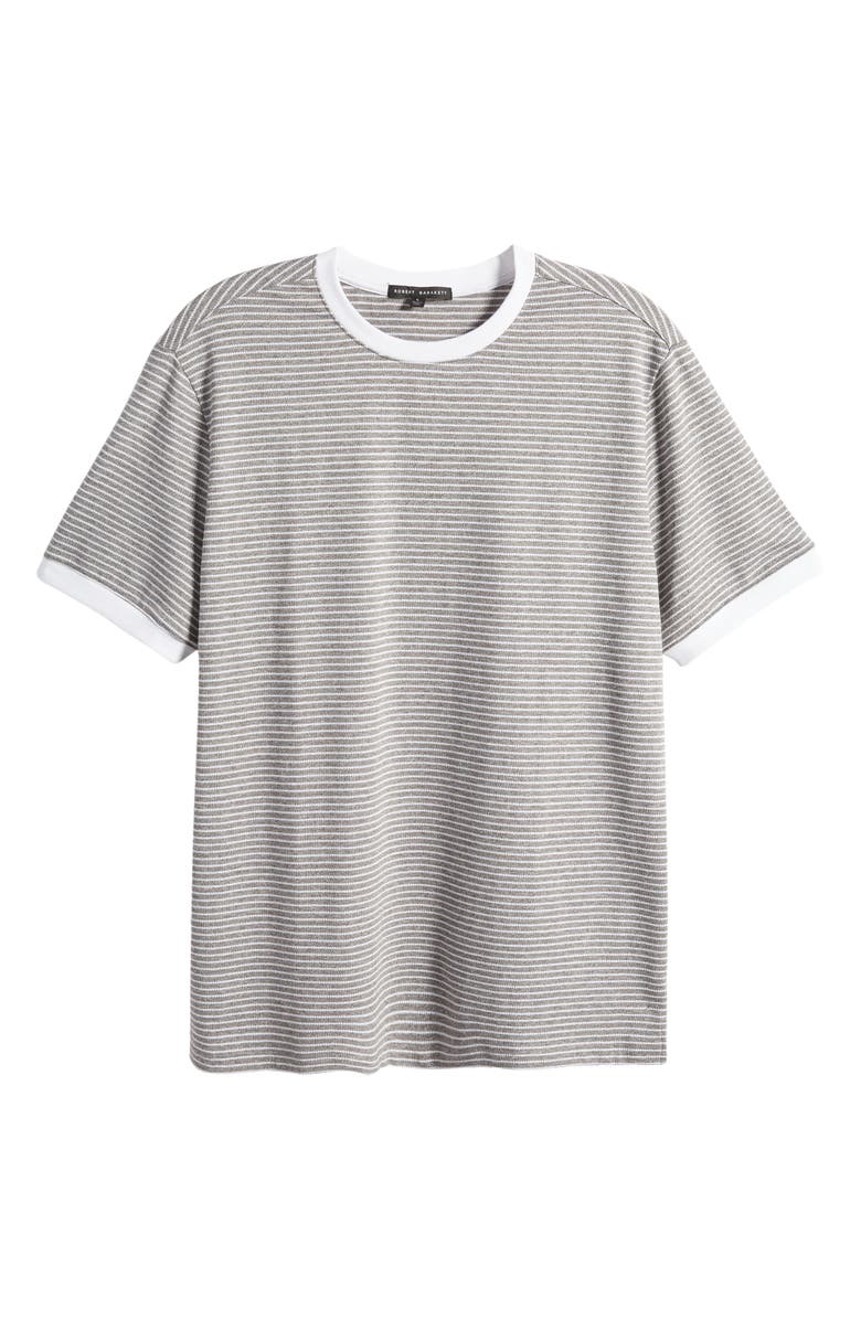 Robert Barakett Reznik Stripe Ringer T-Shirt, Alternate, color, Grey