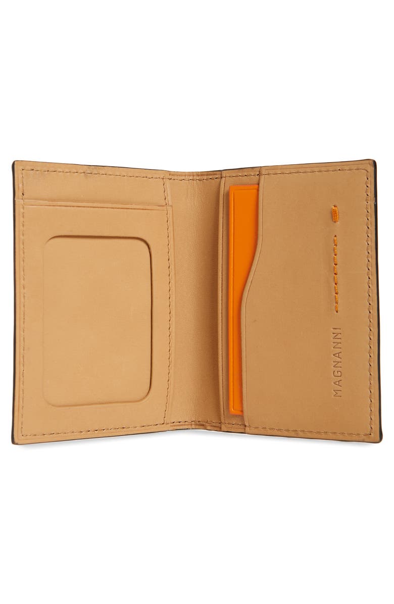 Magnanni Leather Card Case, Alternate, color, Navy