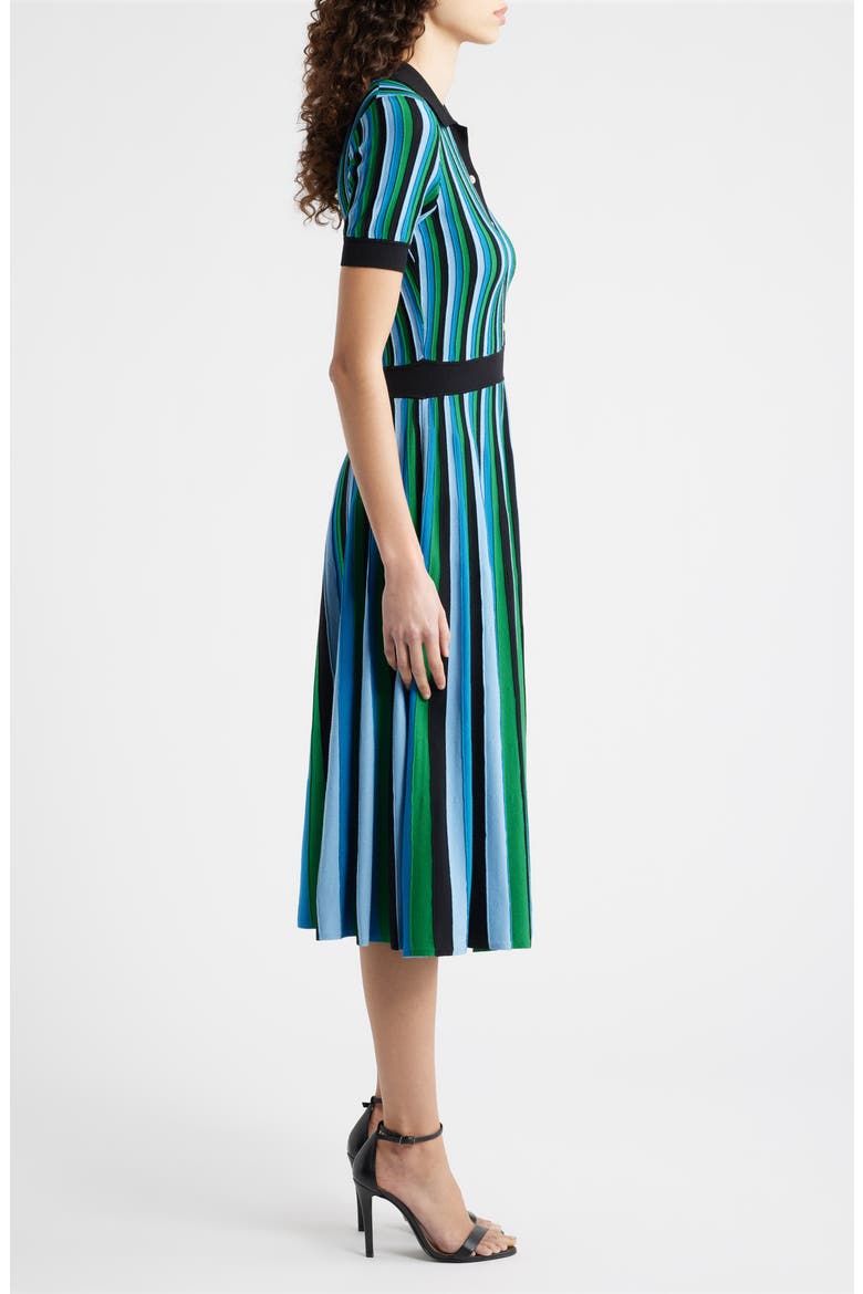 The Ana Stripe Sweater Dress, Alternate, color, NOIR/ BLUE