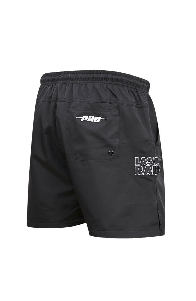 PRO STANDARD Men's Pro Standard Black Las Vegas Raiders Woven Shorts, Alternate, color,