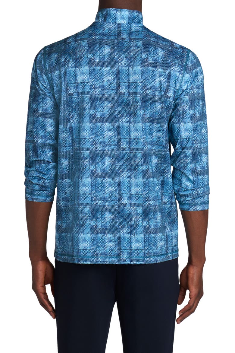 OoohCotton® Tech Quarter Zip Pullover, Alternate, color, TEAL
