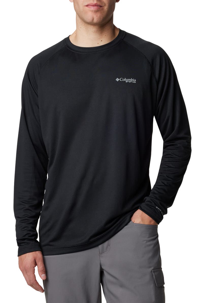 Columbia PFG Solar Stream<sup>™</sup> Long Sleeve Performance T-Shirt, Main, color, Black