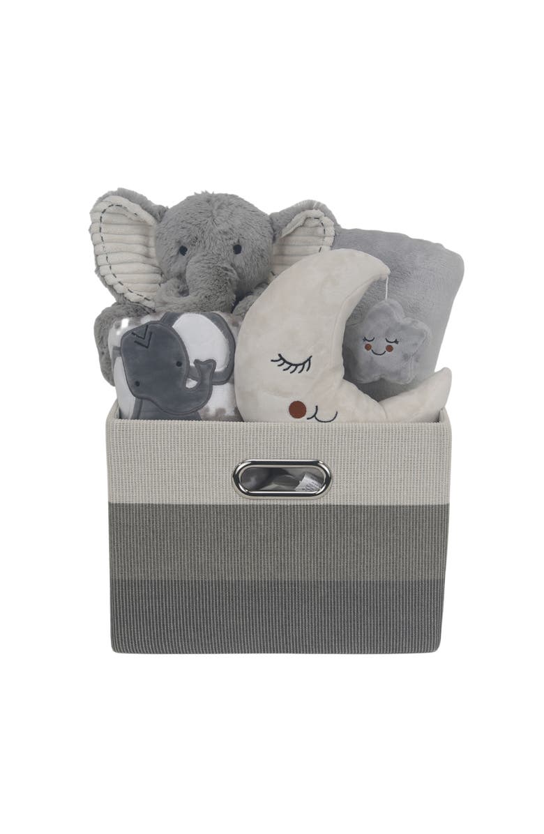Lambs & Ivy Gray 5-Piece Baby Gift Basket for Baby Shower/Newborn Welcome Home, Alternate, color, Grey