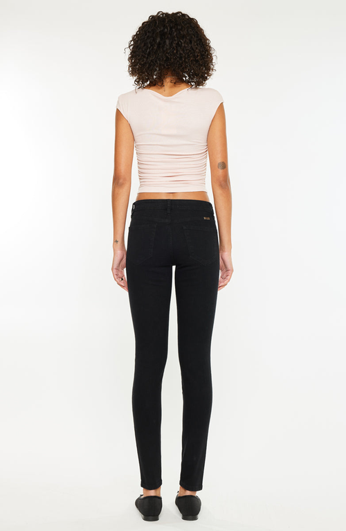 Kancan Anivia Essentials Mid Rise Super Skinny Jeans In Black