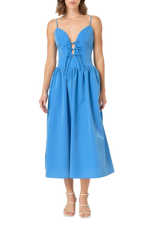 Tie Front Sleeveless Maxi Dress