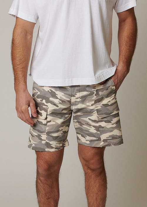 Leisure Lab Ripstop Cargo Camo Shorts In Arctic