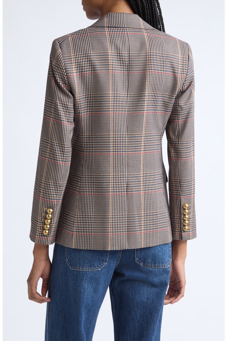 Healy Houndstooth Plaid Dickey Jacket, Alternate, color, BURGUNDY MULTI