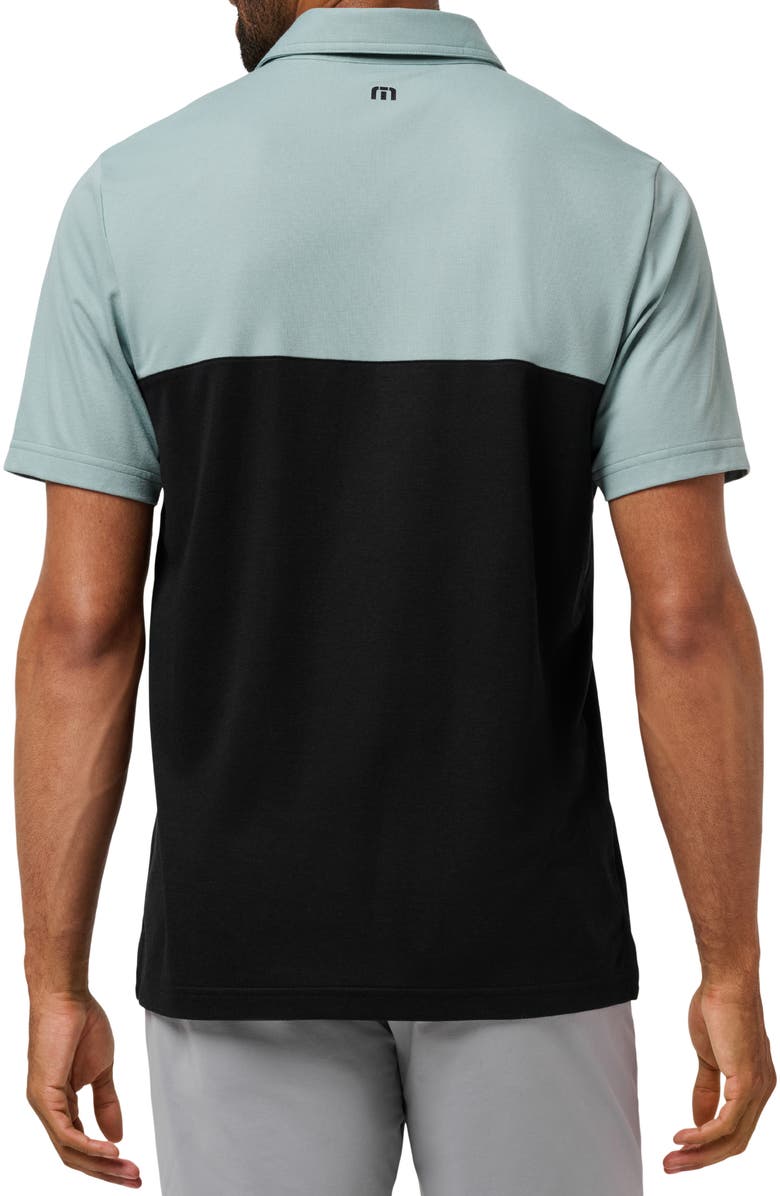 TravisMathew Postcard Book Colorblock Polo Shirt, Alternate, color, Arona