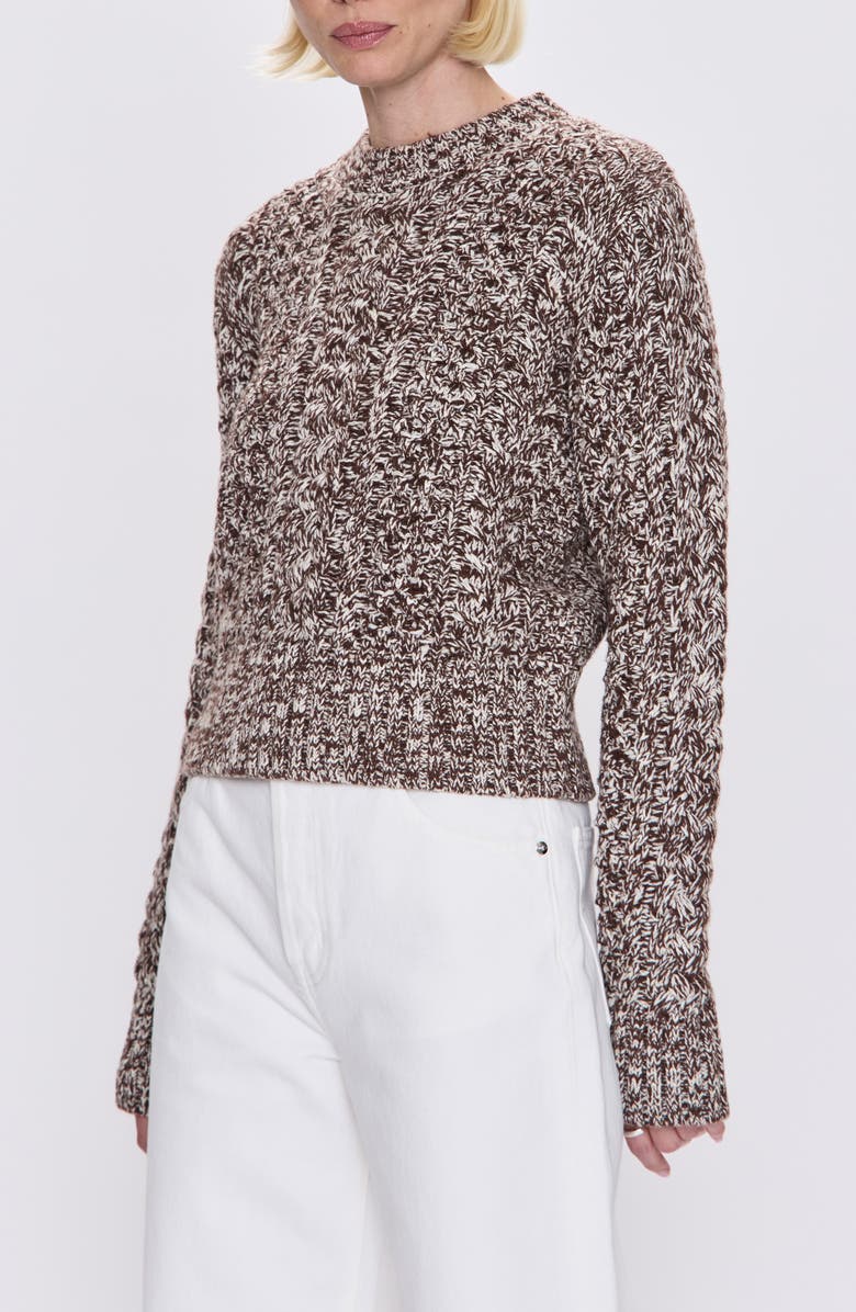 Pistola Quinn Mixed Stitch Cotton Blend Sweater, Alternate, color, Chocolate Marl