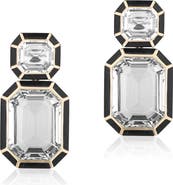 GOSHWARA Mélange Emerald-Cut Drop Earrings