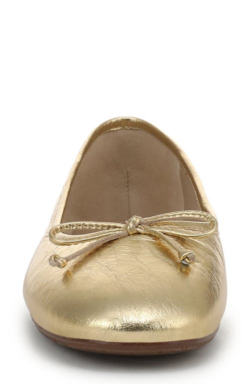 Sam Edelman Alie Ballet Flat Amber Gold Leather In Gold