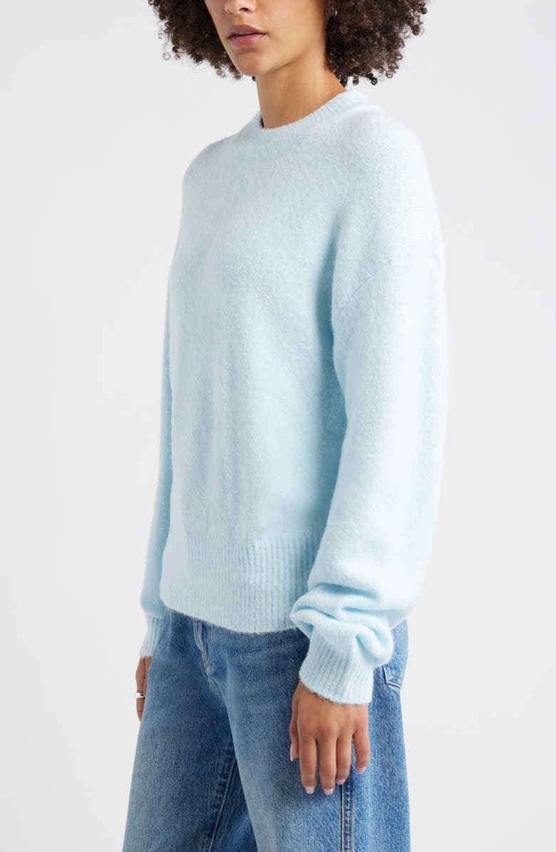 Open Edit Cozy Crewneck Sweater, Alternate, color, Blue Delicate