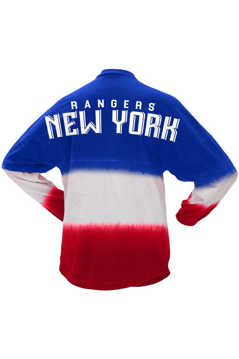 Women's Fanatics Branded Blue/Red New York Rangers Ombre Long Sleeve T-Shirt, Alternate, color, Blue