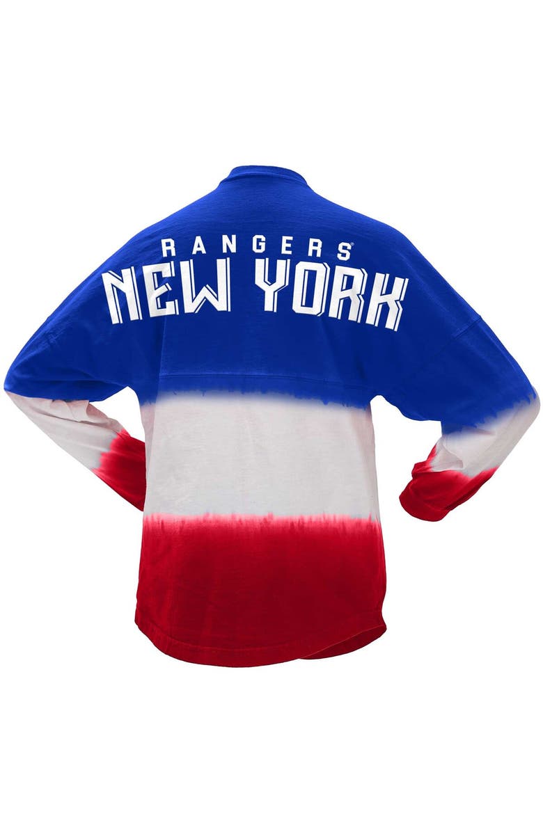SPIRIT JERSEY Women's Fanatics Branded Blue/Red New York Rangers Ombre Long Sleeve T-Shirt, Alternate, color, Blue