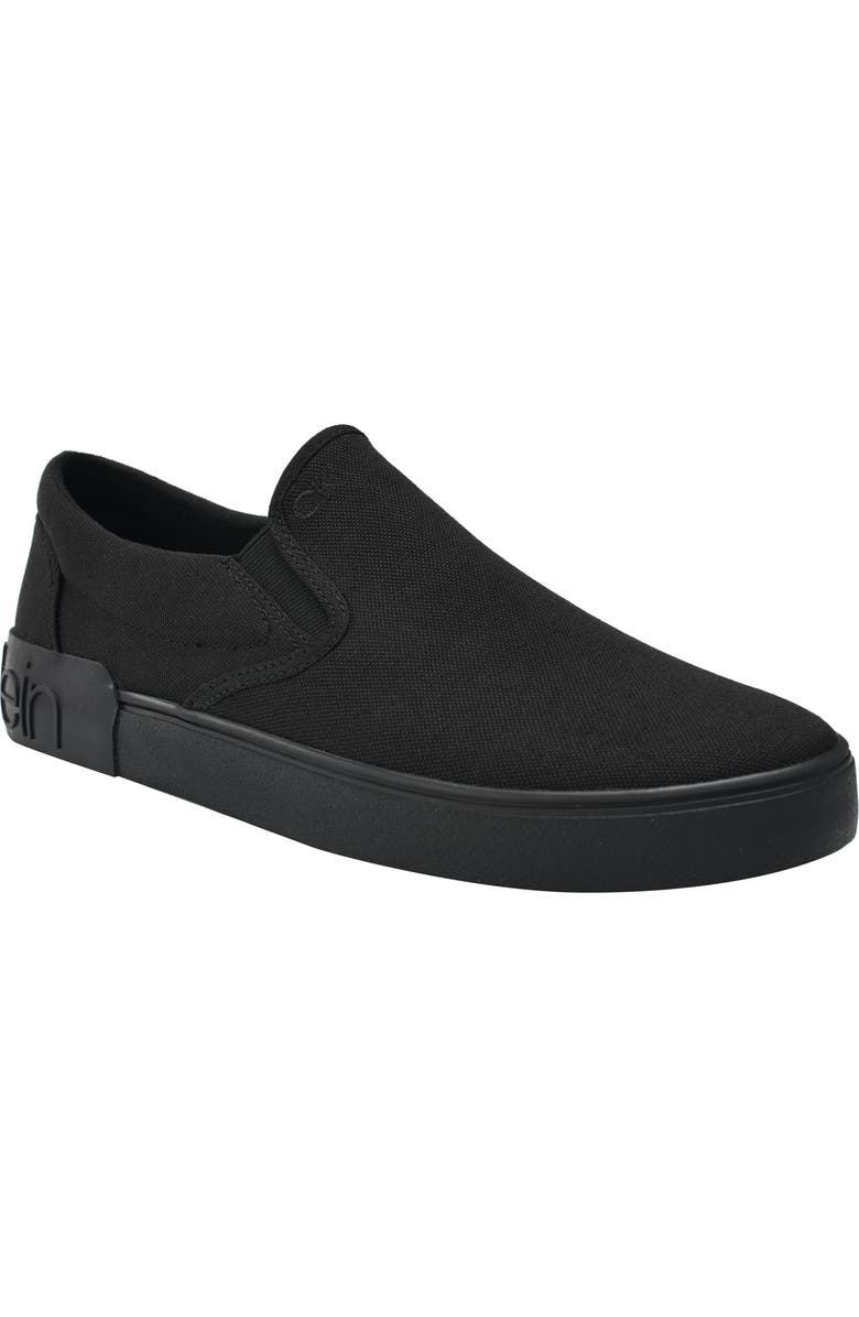 Calvin Klein Ryor Slip-On Sneaker, Main, color, Black/ Black/ Black Canvas