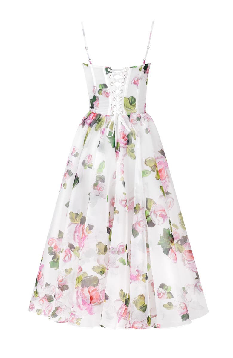 Milla Spaghetti Strap Midi Dress With A Floral Print, Alternate, color, 
