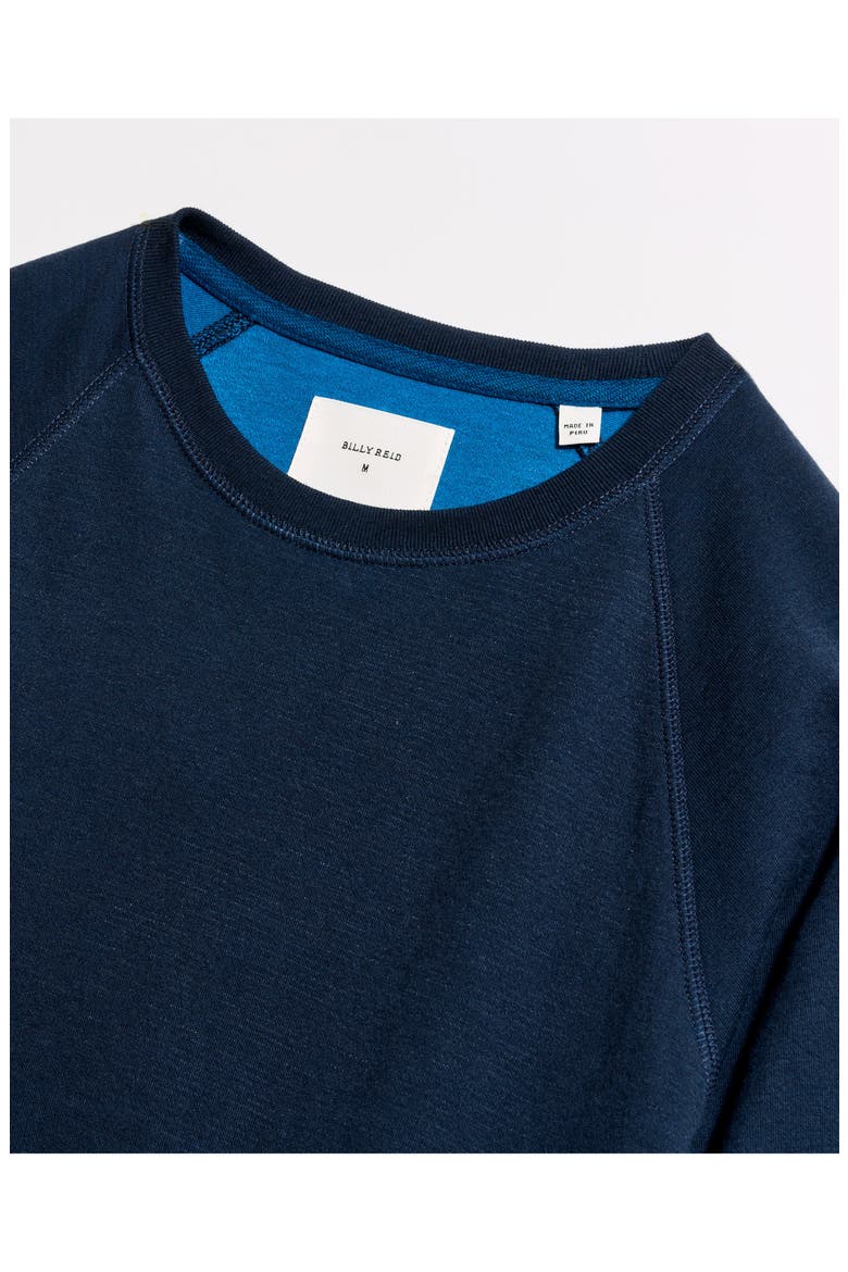 Long Sleeve Cotton & Modal Crewneck T-Shirt, Alternate, color, CARBON BLUE