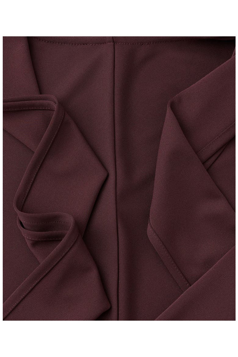 Ruched Long Sleeve Dress, Alternate, color, BURGUNDY