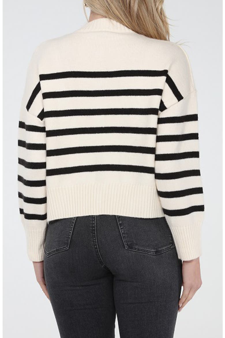 Stripe Knit Cardigan, Alternate, color, IVORY