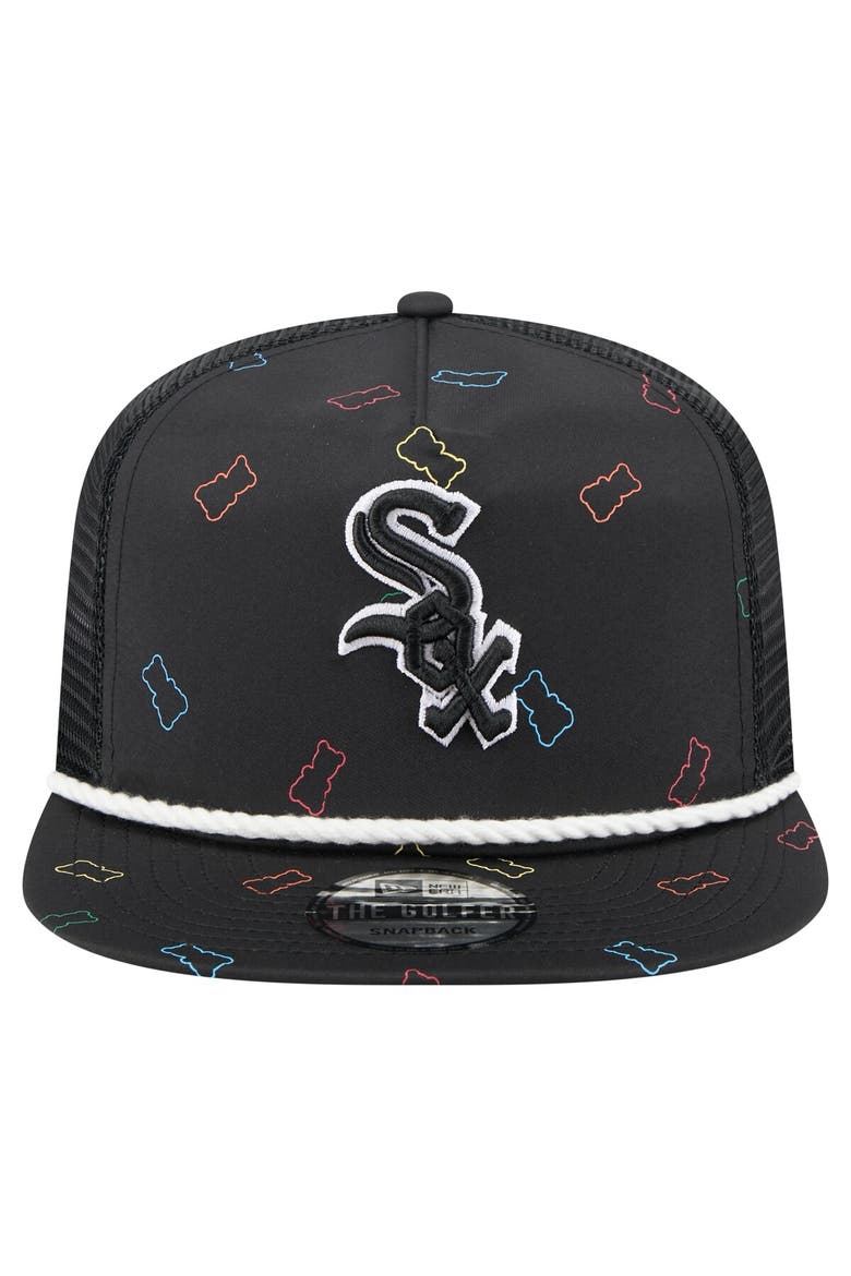 Men's New Era  Black Chicago White Sox Gummy Golfer Trucker Snapback Hat, Alternate, color, Black