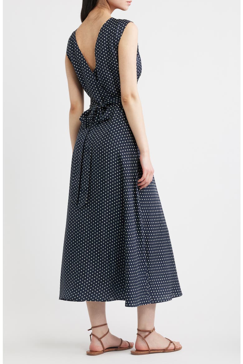 Tahlia Silk Blend Midi Dress, Alternate, color, HEPBURN DOT