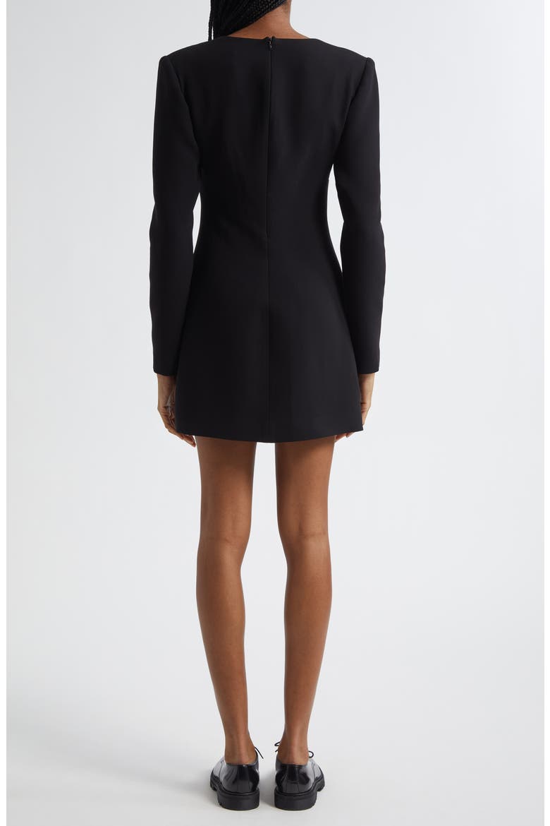 Elena Long Sleeve Minidress, Alternate, color, BLACK