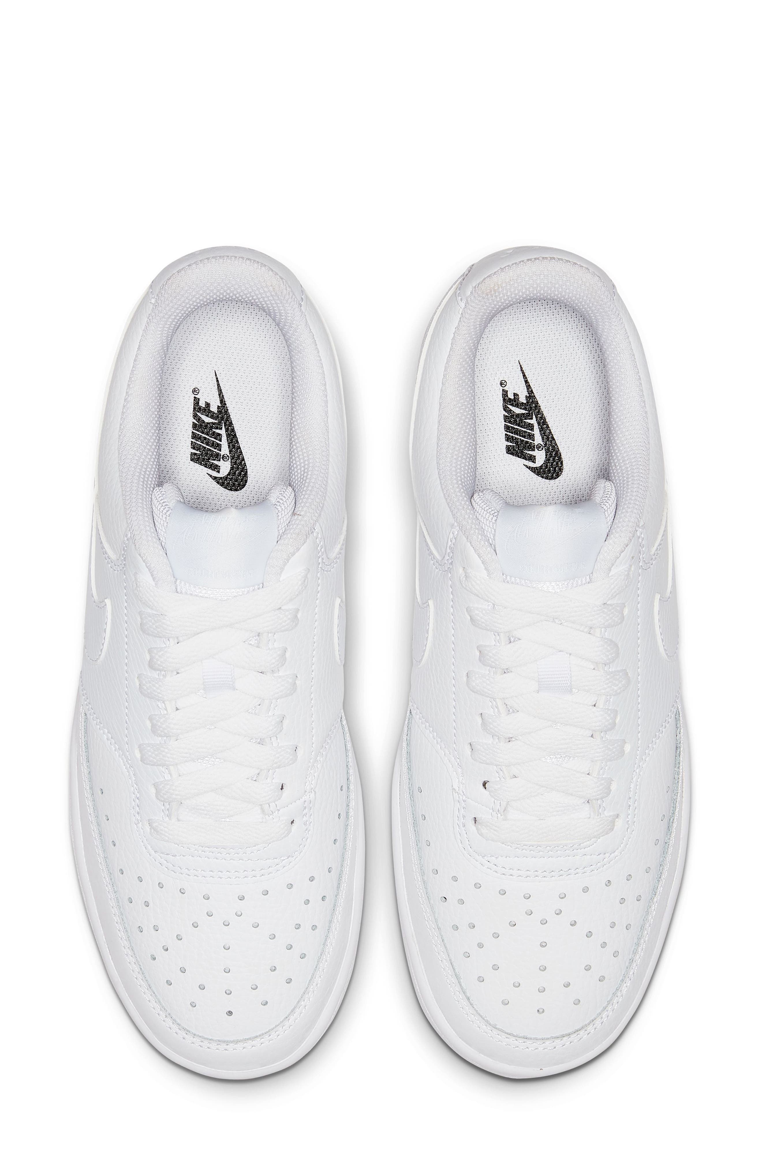 Nike Court Vision Low Sneaker, Alternate, color, 100 White/White/White