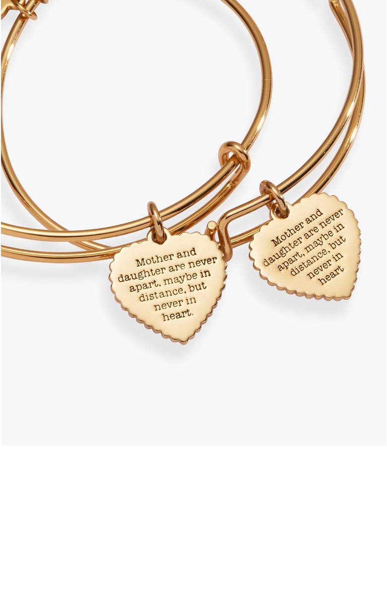 Alex and Ani Mother & Daughter Bracelet Set of 2, Alternate, color, Gold