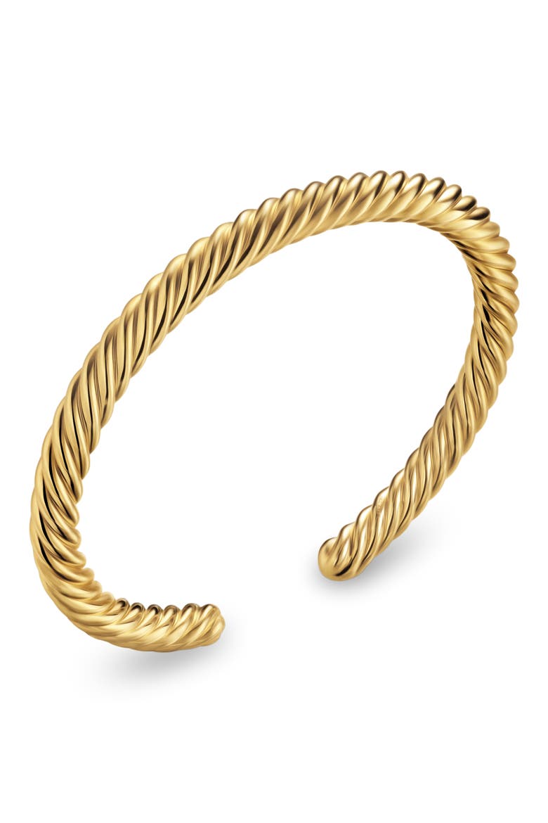 Cable Cuff Bracelet in 18K Yellow Gold, Alternate, color, 18K GOLD