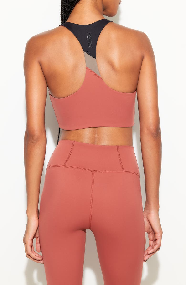 Spiritual Gangster Sumner Longline Sports Bra, Alternate, color, Canyon