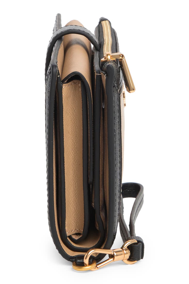 morgan colorblocked phone wallet, Alternate, color, CAFE MOCHA MULTI