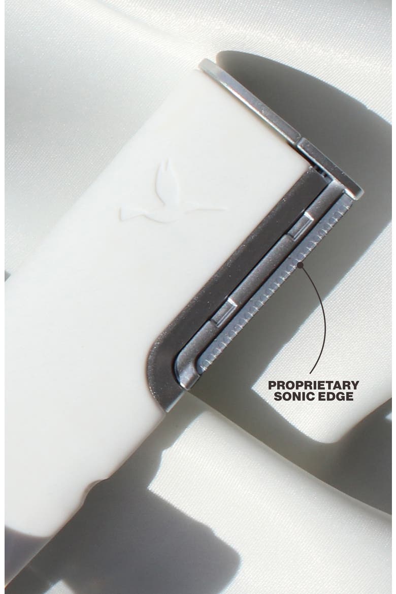 LUXE Anti-Aging Sonic Dermaplaning + Peach Fuzz Removal Device, Alternate, color, WHITE