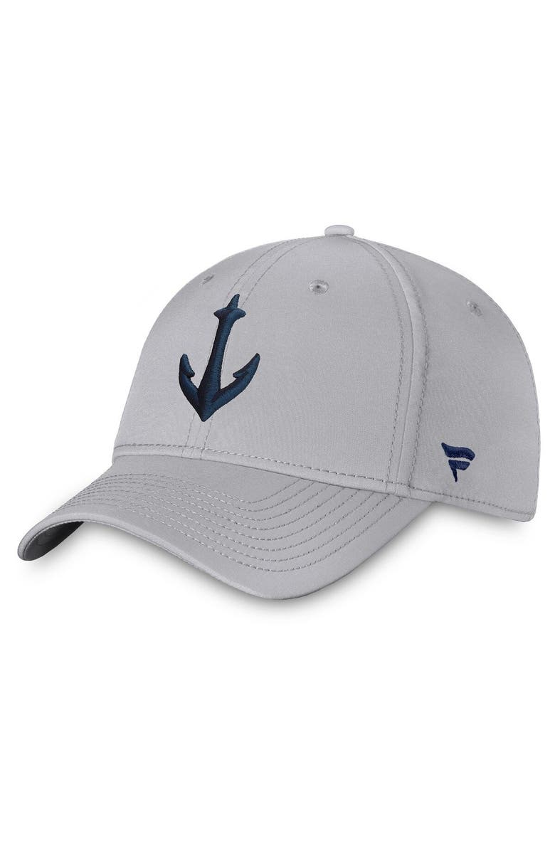 FANATICS Men's Fanatics Branded Gray Seattle Kraken Secondary Logo Flex Hat, Alternate, color, Gray