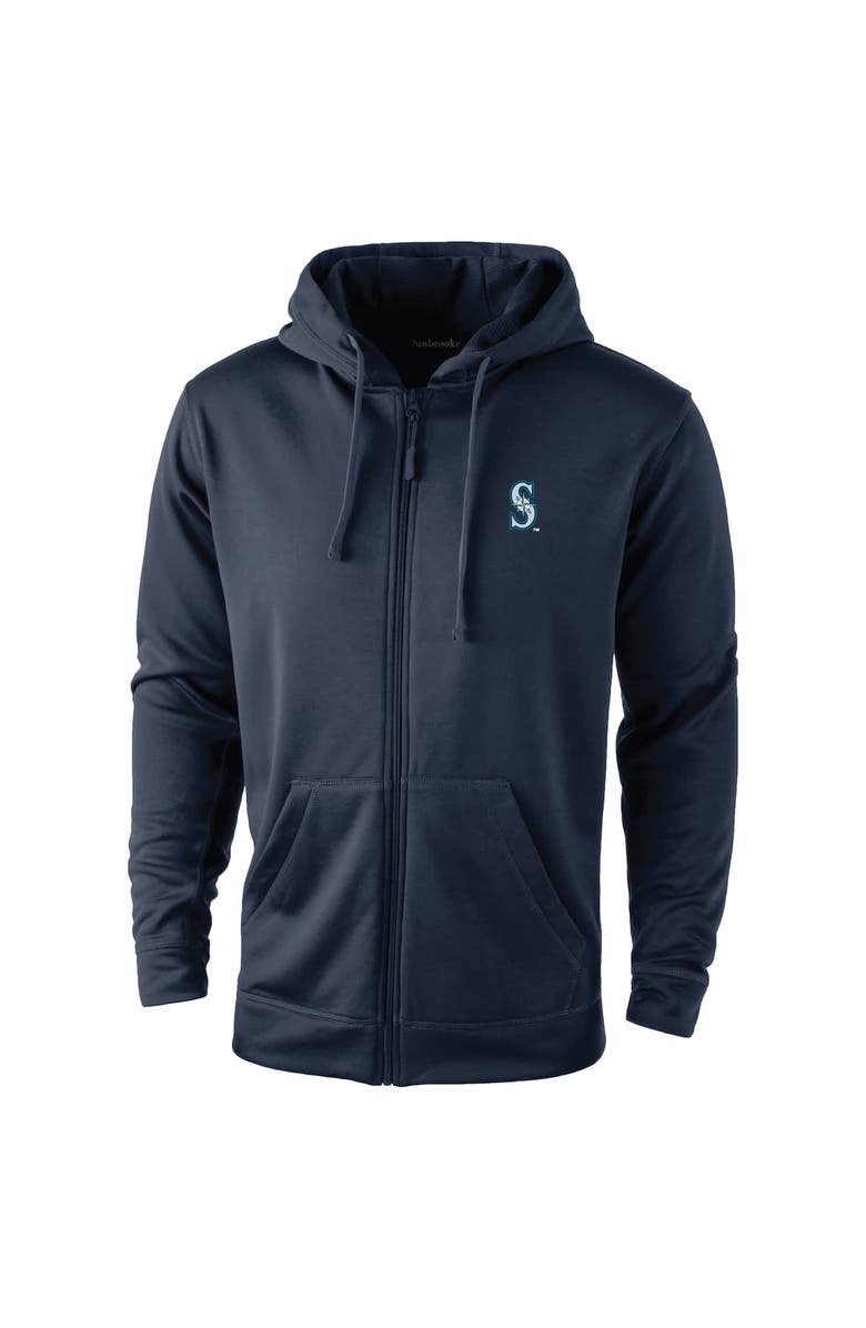 DUNBROOKE Men
s Dunbrooke Navy Seattle Mariners Trophy Full-Zip Hoodie, Main, color, Navy