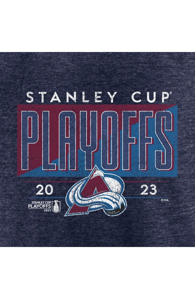 FANATICS Men's Fanatics Branded  Heather Navy Colorado Avalanche 2023 Stanley Cup Playoffs Tri-Blend T-Shirt, Alternate, color, 