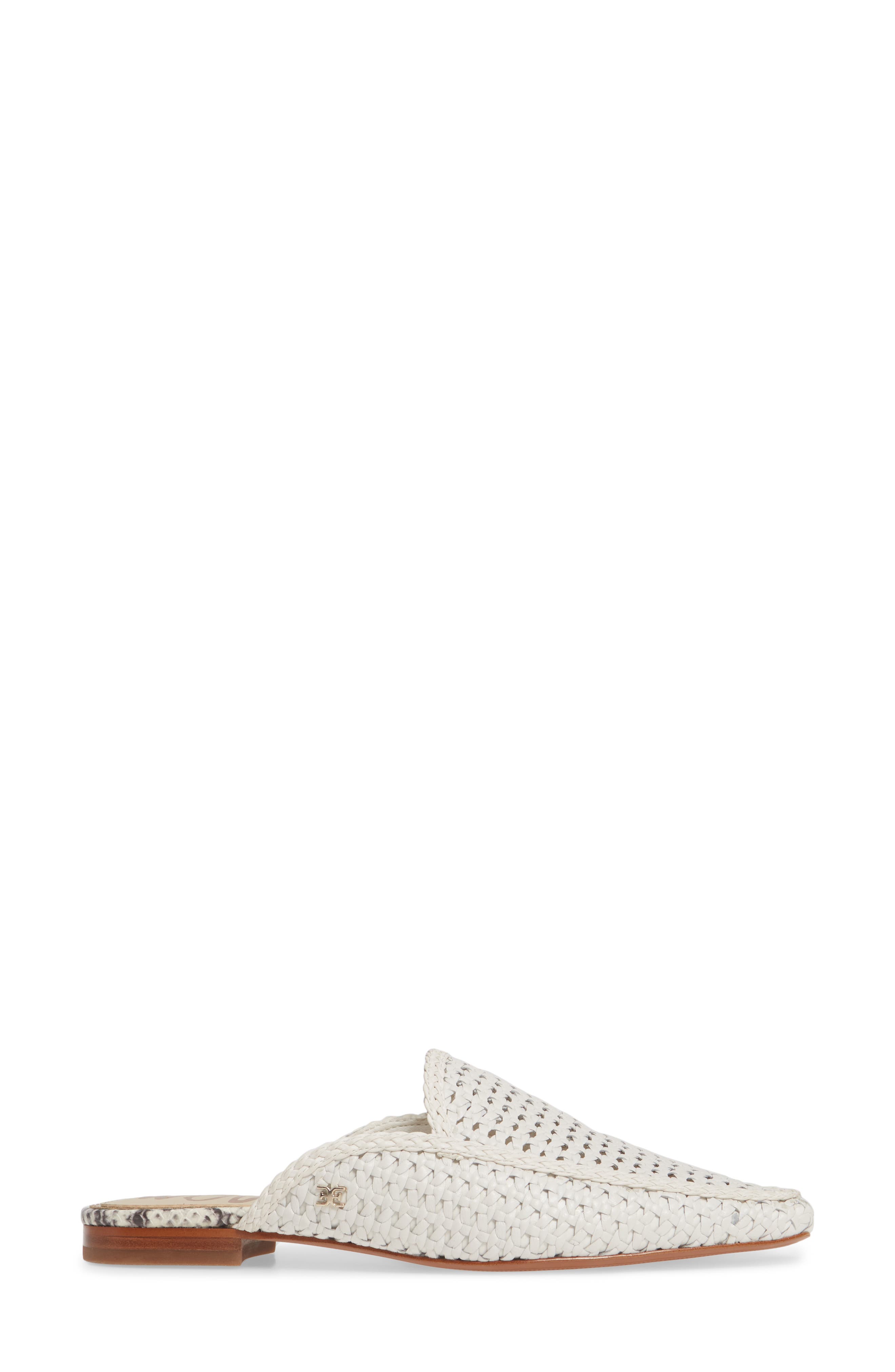 Elva Woven Mule, Alternate, color, BRIGHT WHITE