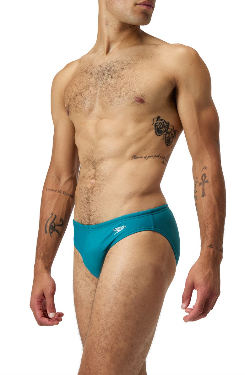 Speedo<sup>®</sup> Solar Performance Swim Briefs, Alternate, color, Green