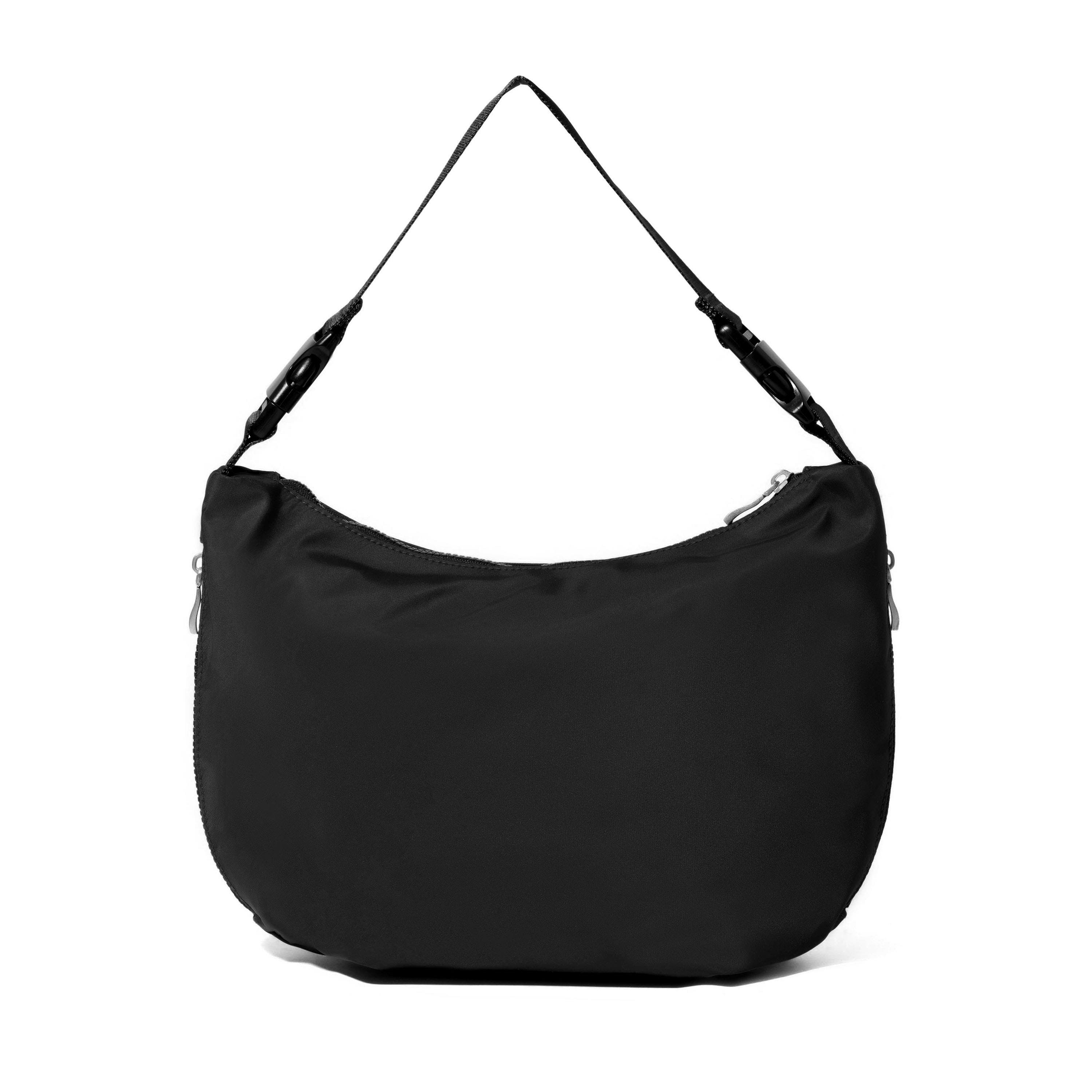 BAGGALLINI Crescent Convertible Hobo, Alternate, color, Black Twill