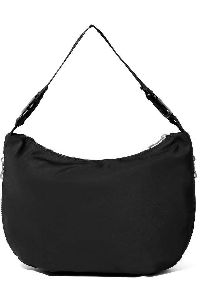 BAGGALLINI Crescent Convertible Hobo, Alternate, color, Black Twill
